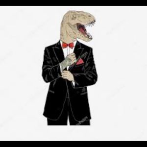 Every girl’s crazy bout a sharp dressed Dinosaurus